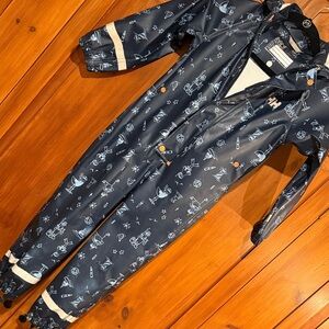 Helly Hansen Dark Blue Kids One Piece with White Patterns